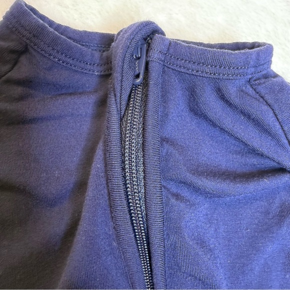 Little Sleepies Navy Zip-Up Preemie Onesie sleeper bamboo soft - Picture 8 of 8